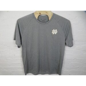 Notre Dame Fighting Irish Shirt Mens 3XL Gray Football Under Armour Performance